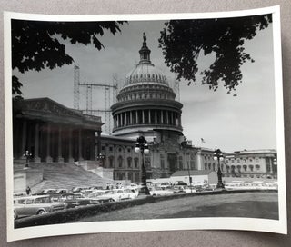 7 vintage 8x10 photos documenting restoration of the Capitol dome, Washington DC ca. 1959