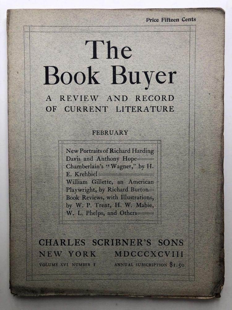 Item #H12759 The Book Buyer, a Review and Record of Current Literature, February 1898. Hamlin Garland Russell Sturgis.
