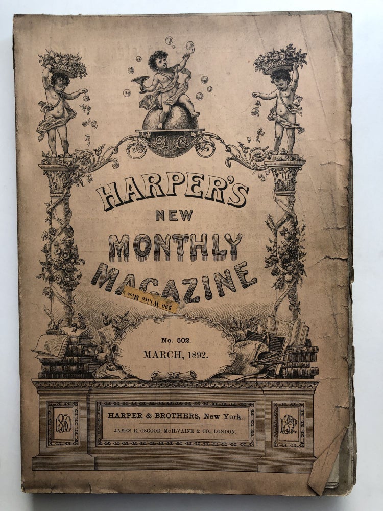Item #H12801 Harper's New Monthly Magazine, March 1892. Walter Besant William Dean Howells.