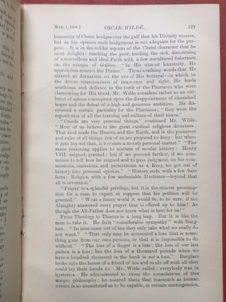 Disbound issue of The Theatre for March, 1894 with "New Views of Mr. Oscar Wilde"