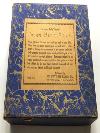 Item #H13016 The Young Folks Treasury: TREASURE CHEST OF PICTURES (1919) - box with 300 plates