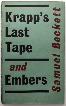 Item #H13026 Krapp's Last Tape & Embers. Samuel Beckett