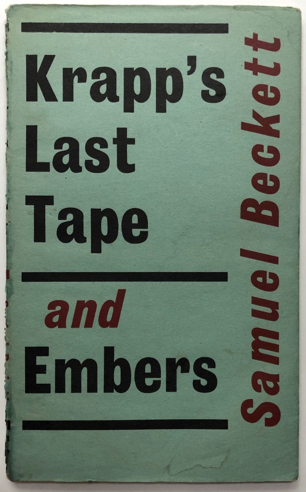 Item #H13026 Krapp's Last Tape & Embers. Samuel Beckett.
