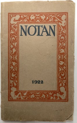 Item #H13030 1922 NOTAN (yearbook) of the Cleveland School of Art - signed by many students and...