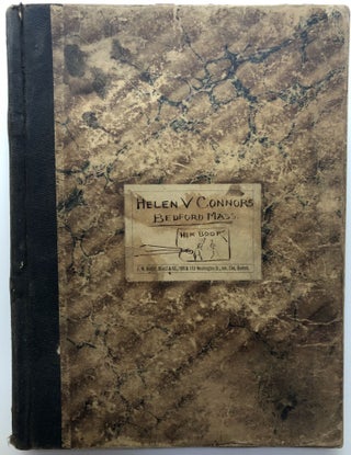 Item #H13089 Original sketchbook of a young girl including many in the Gibson Girl mode, plus...