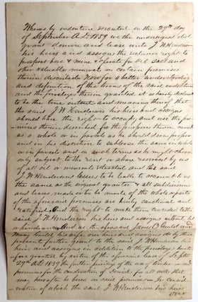 Item #H13294 Rare 1859-60 Pennsylvania oil country indenture for land near Drake's Well. PA -...