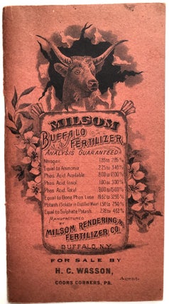 Item #H13333 1899 promotional pamphlet & calendar from Milsom Buffalo Fertilizer. Milsom...