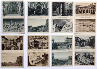 Rare pamphlet & 10 postcards of Montecassino Abbey, 1945, a year after the battle there