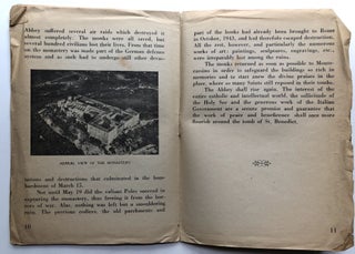 Rare pamphlet & 10 postcards of Montecassino Abbey, 1945, a year after the battle there