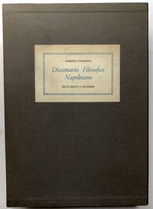 Item #H13441 Dizionario Filosofico Napoletano. Alberto Consiglio, ill. by Mario Cortiello