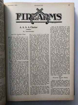 Bound volume of the Firearms section of HOBBIES A Magazine for Collectors 1934-1943