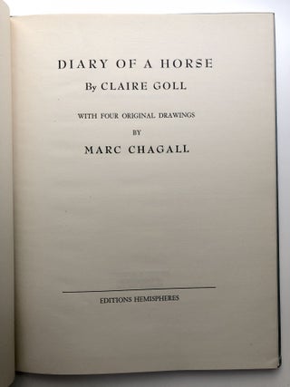 Diary of a Horse - limited edition with four drawings by Chagall