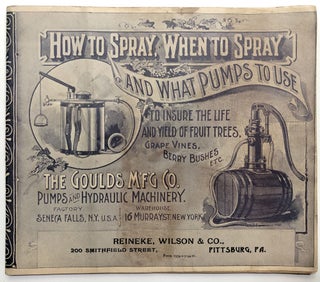 Item #H13660 How To Spray When to Spray, What Pumps to Use: 1894 Special Catalogue of Spray Pumps...