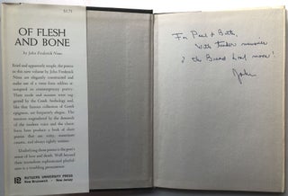 Of Flesh and Bone (Poems) - inscribed to fellow Bread Loaf staffer