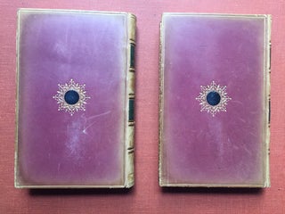 The Ballads of Scotland, 2 volumes, 1870, in unusual Zaehnsdorf bindings featuring black sun motif.