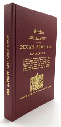 Item #H13767 Supplement to the Indian Army List, January 1939