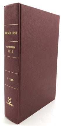 Item #H13782 Army List for November, 1918, 1-1100