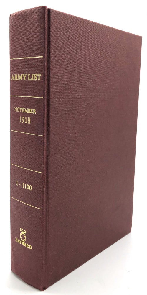Item #H13782 Army List for November, 1918, 1-1100