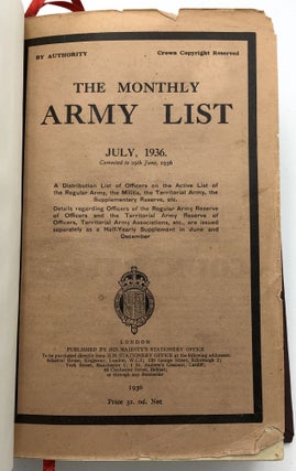 The Monthly Army List, July 1936