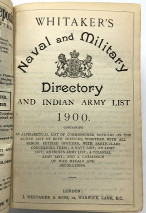 Whitaker's Naval & Military Directory & Indian Army List 1900