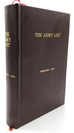 Item #H13944 The Monthly Army List, February 1939