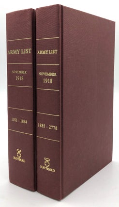 Item #H13966 Army List for November 1918, 2 volumes: 1101-1884; 1885-2778