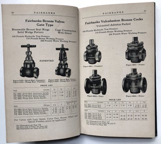 1926 Catalog No. 20, Fairbanks Brass and Iron Valves