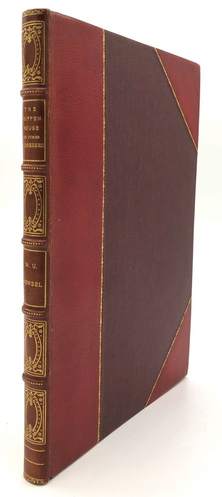 Item #H14111 1916 finely bound volume collecting Hensel's various papers and addresses on Lancaster PA history &c. - The Shippen House (1910); Old Elizabeth, Some Account of "Baron" Stiegel...(1913); An Historic Balcony, An Address Delivered at the Hotel Brunswick (1915); Walter Scott: Poet (1914); Scotland Revisited (1914); Trinity and the Town (no date). PA Lancaster, W. U. Hensel.