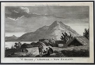 The Inside of a Hippah in New Zealand (1784, framed)