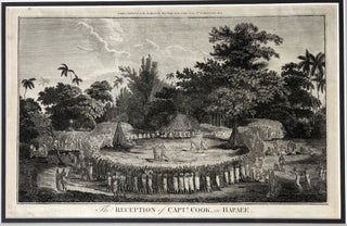 "The Receipt of Capt-n. Cook, in Hapaee" (1784 framed print - Tonga)
