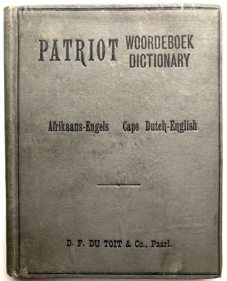 Item #H14290 Patriot Woordeboek Dictionary, Afrikaans-Engels; Cape Dutch-English. South Africa.