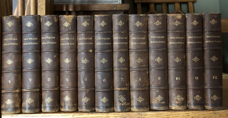 Item #H14431 Deutsche Bibliothek, 12 vols. of classics. Goethe Schiller, von Archenholtz, Kotzebue, Kortum, von Matthisson, Koerner, Burger, van der Welde, Hauff, E. T. A. Hoffmann, Jean Paul.
