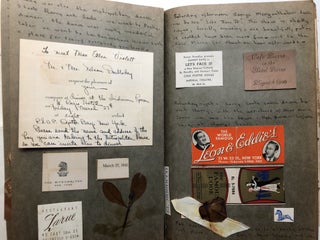 Scrapbook 1941-1943, including Miss Porter's School, outings to NYC hot spots, hockey & baseball games, dances, clubs, college football games...plus ca. 50 wartime letters between husband & wife etc.