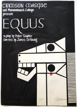 Item #H14625 1978 poster for Equus, one of 25 silk screened and signed by artist. Monmouth College