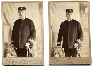 Item #H14730 2 1898 cabinet photos of Rear Admiral C. C. Carpenter, Portsmouth NH, the year...