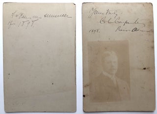 2 1898 cabinet photos of Rear Admiral C. C. Carpenter, Portsmouth NH, the year before he committed suicide