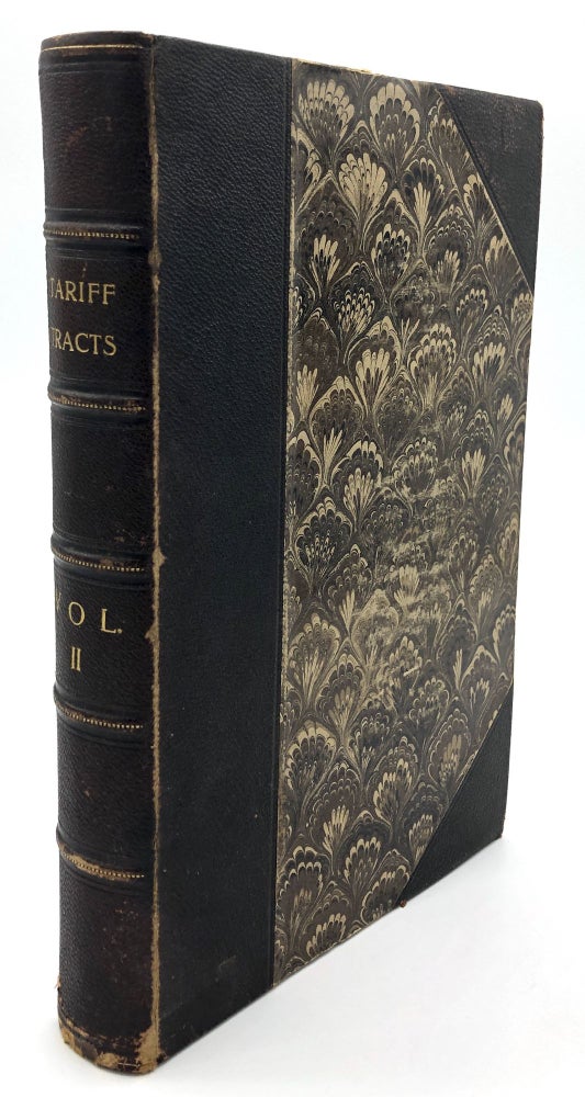 Item #H14900 Bound volume of 1865-1901 pamphlets & tracts on TARIFFS, protection, free trade and its effect on American railroads, industries and manufacturers. Daniel J. Morrell, John A. Kasson, John B. Holmes, James M. Swank.