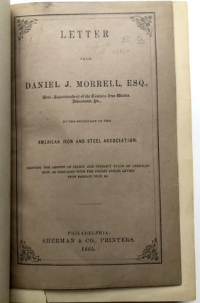 Bound volume of 1865-1901 pamphlets & tracts on TARIFFS, protection, free trade and its effect on American railroads, industries and manufacturers