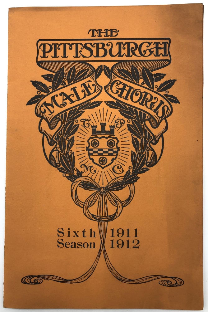 Item #H15025 Program for The Pittsburgh Male Chorus concert at Carnegie Music Hall, Friday December 1st, 1911. The Pittsburgh Male Chorus.