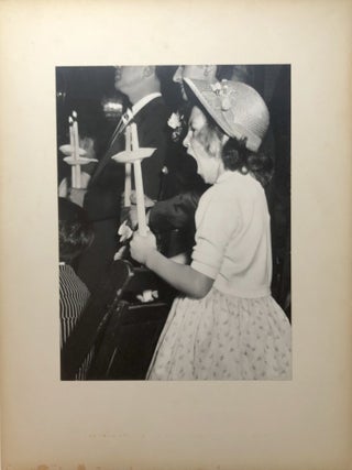 Item #H15049 Original 13.25 x 10.5" 1955 silver gelatin photograph, MIdnight Easter ceremony,...