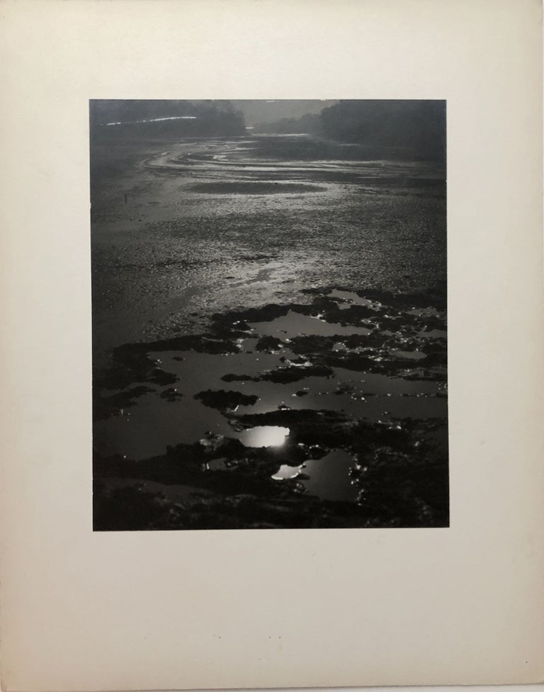 Item #H15050 Original 13.25 x 10.5" 1957 silver gelatin photograph, "Gone Dry" - drained lake from someone accidentally leaving the dam open. John L. Alexandrowicz.