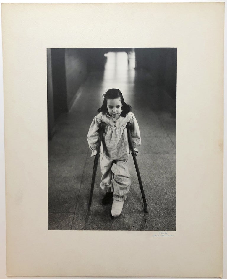 Item #H15056 Original 13.25 x 10.5" 1959 silver gelatin photo: "I'll Walk Again" - Pittsburgh. John L. Alexandrowicz.