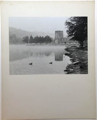 Item #H15064 Original 13.5 x 10" gelatin silver photo, "Dawn" -- North Park Lake Boathouse,...