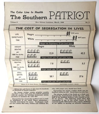 Item #H15082 The Southern Patriot, Vol. 6 no. 2, March 1948: The Cost of Segregation in Lives....