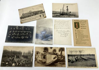 Item #H15147 9 WWI postcards, some real photo: Calvaire d'Esnes, Camp Library ALA Camp Lee VA,...
