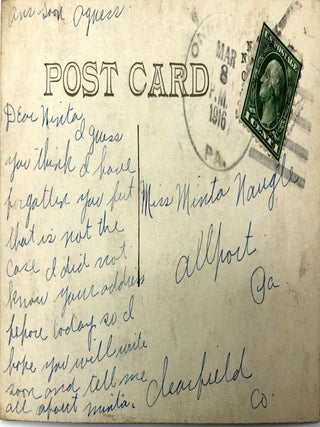 9 WWI postcards, some real photo: Calvaire d'Esnes, Camp Library ALA Camp Lee VA, German rppc of officers, 12" mortar in action rppc 1916, plain pc from Rich Field, Waco; "First American Troops in France and last to go home," Dec. 1918 Fetes en l'honneur du President, Tank in a Brussells museum, Mess Shacks and Tents Camp Hancock August GA