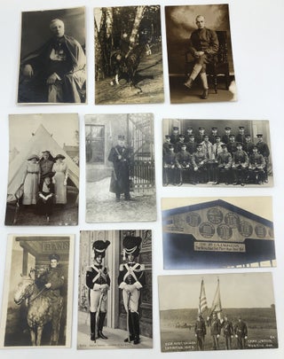 Item #H15154 10 military postcards, mainly Real Photo, WWI & before, European & American: Photo...