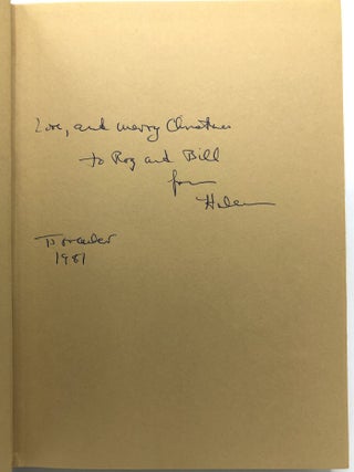 Selected Letters of James Thurber - inscribed by Helen Thurber to Bill and Roz Targ