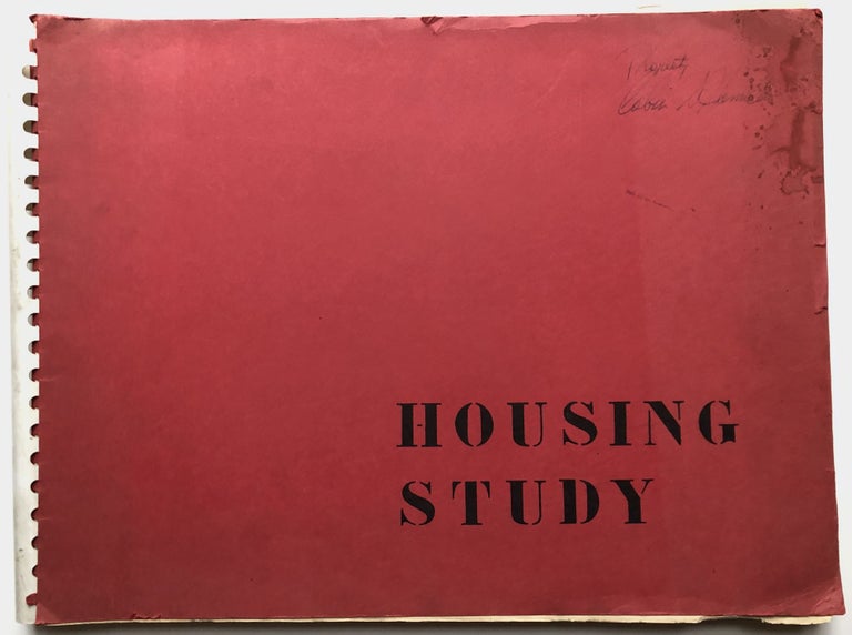 Item #H15241 Comparative Housing Study; analysis of housing types and comparative designs of dense urban residential sectors, one of a continuing series of studies in environmental design. Harvard Graduate School of Design, Irving Weiner George Notter, John Reed.