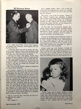 Plant Tie Lines, August-September 1956: Published by and for the employees of the Plant Department (Pittsburgh) of the Bell Telephone Company of Pennsylvania